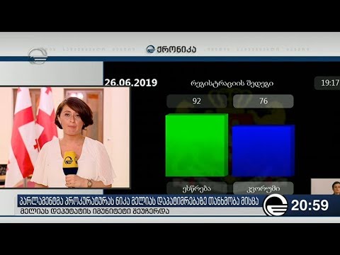 ნიკა მელიას დეპუტატის იმუნიტეტი შეუჩერდა